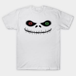 Funny Pumpkin Scary Evil Face Smile T-Shirt